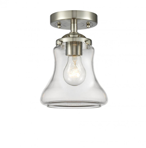 Bellmont - 1 Light - 6 inch - Brushed Satin Nickel - Semi-Flush Mount (3442|284-1C-SN-G192)