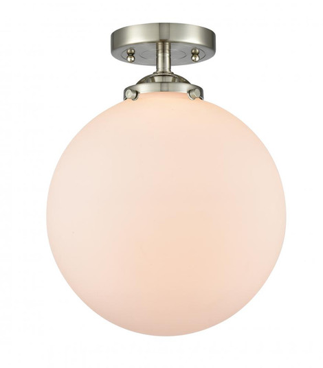 Beacon - 1 Light - 10 inch - Brushed Satin Nickel - Semi-Flush Mount (3442|284-1C-SN-G201-10-LED)