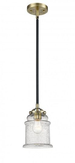 Canton - 1 Light - 6 inch - Black Antique Brass - Stem hung - Mini Pendant (3442|284-1S-BAB-G184-LED)