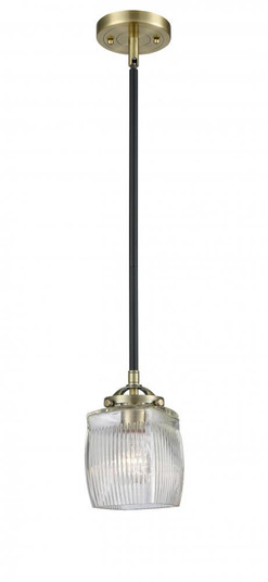 Colton - 1 Light - 6 inch - Black Antique Brass - Stem hung - Mini Pendant (3442|284-1S-BAB-G302-LED)