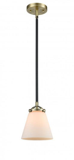 Cone - 1 Light - 6 inch - Black Antique Brass - Stem hung - Mini Pendant (3442|284-1S-BAB-G61-LED)