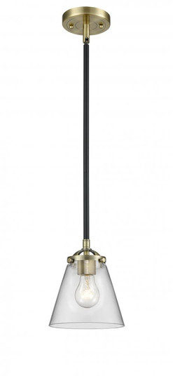 Cone - 1 Light - 6 inch - Black Antique Brass - Stem hung - Mini Pendant (3442|284-1S-BAB-G62-LED)