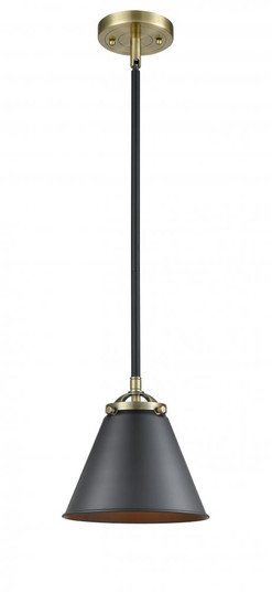 Appalachian - 1 Light - 8 inch - Black Antique Brass - Stem hung - Mini Pendant (3442|284-1S-BAB-M13-BK)