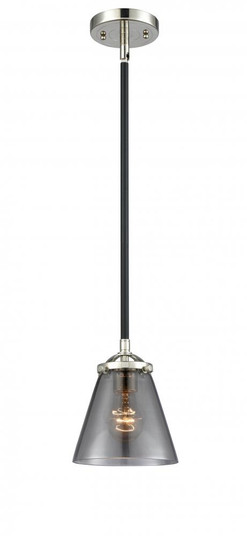Cone - 1 Light - 6 inch - Black Polished Nickel - Stem hung - Mini Pendant (3442|284-1S-BPN-G63-LED)