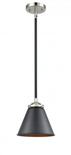 Appalachian - 1 Light - 8 inch - Black Polished Nickel - Stem hung - Mini Pendant (3442|284-1S-BPN-M13-BK)