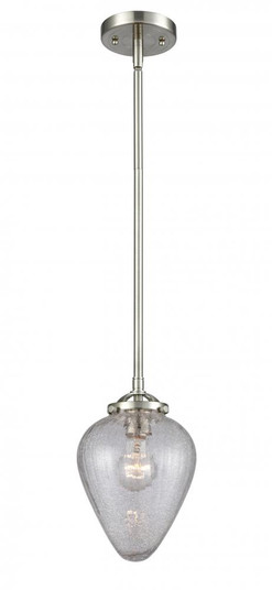 Geneseo - 1 Light - 7 inch - Brushed Satin Nickel - Stem hung - Mini Pendant (3442|284-1S-SN-G165)