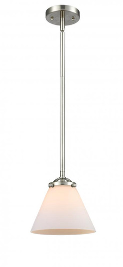 Cone - 1 Light - 8 inch - Brushed Satin Nickel - Stem hung - Mini Pendant (3442|284-1S-SN-G41-LED)