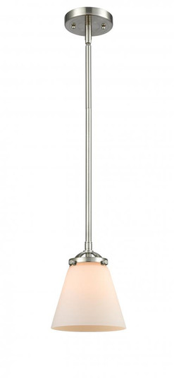 Cone - 1 Light - 6 inch - Brushed Satin Nickel - Stem hung - Mini Pendant (3442|284-1S-SN-G61-LED)