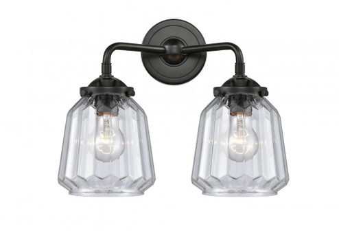 Chatham - 2 Light - 14 inch - Oil Rubbed Bronze - Bath Vanity Light (3442|284-2W-OB-G142-LED)