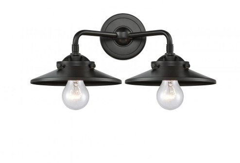 Railroad - 2 Light - 16 inch - Oil Rubbed Bronze - Bath Vanity Light (3442|284-2W-OB-M5-OB)