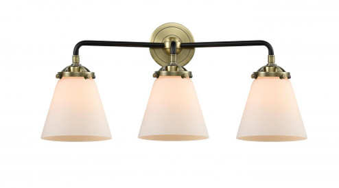 Cone - 3 Light - 24 inch - Black Antique Brass - Bath Vanity Light (3442|284-3W-BAB-G61-LED)