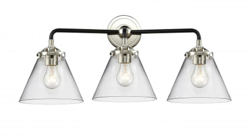 Cone - 3 Light - 26 inch - Black Polished Nickel - Bath Vanity Light (3442|284-3W-BPN-G42)