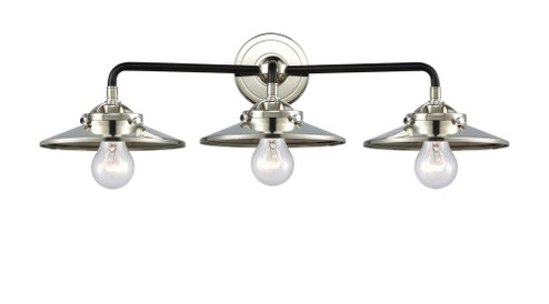 Railroad - 3 Light - 26 inch - Black Polished Nickel - Bath Vanity Light (3442|284-3W-BPN-M1-PN)