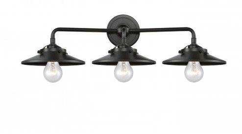 Railroad - 3 Light - 26 inch - Oil Rubbed Bronze - Bath Vanity Light (3442|284-3W-OB-M5-OB-LED)