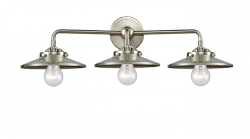 Railroad - 3 Light - 26 inch - Brushed Satin Nickel - Bath Vanity Light (3442|284-3W-SN-M2-SN-LED)