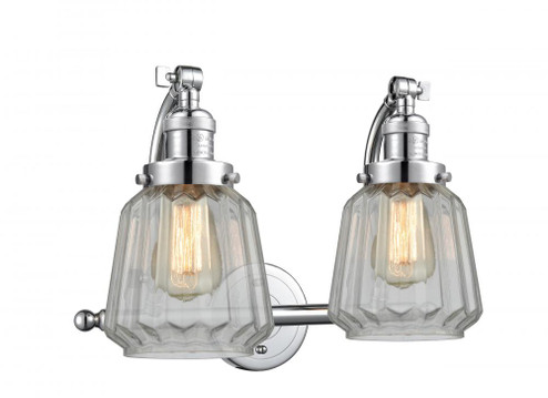 Chatham - 2 Light - 18 inch - Polished Chrome - Adjustable Bath Vanity Light (3442|515-2W-PC-G142)