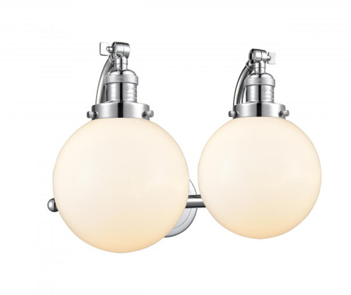 Beacon - 2 Light - 18 inch - Polished Chrome - Adjustable Bath Vanity Light (3442|515-2W-PC-G201-8-LED)