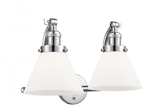 Cone - 2 Light - 18 inch - Polished Chrome - Adjustable Bath Vanity Light (3442|515-2W-PC-G41-LED)