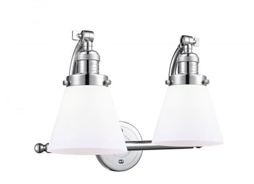Cone - 2 Light - 18 inch - Polished Chrome - Adjustable Bath Vanity Light (3442|515-2W-PC-G61)