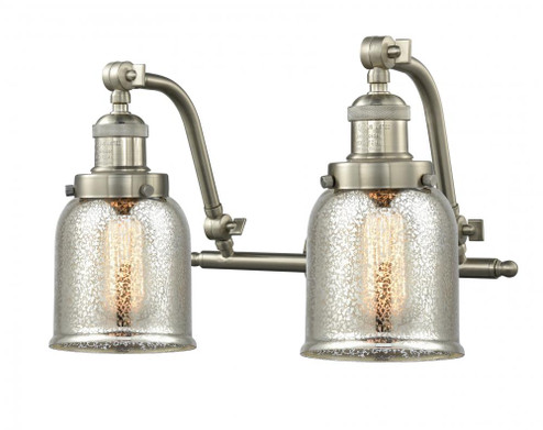 Bell - 2 Light - 18 inch - Brushed Satin Nickel - Adjustable Bath Vanity Light (3442|515-2W-SN-G58-LED)