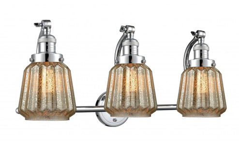 Chatham - 3 Light - 28 inch - Polished Chrome - Adjustable Bath Vanity Light (3442|515-3W-PC-G146-LED)
