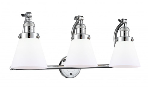 Cone - 3 Light - 28 inch - Polished Chrome - Adjustable Bath Vanity Light (3442|515-3W-PC-G61-LED)