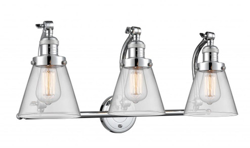Cone - 3 Light - 28 inch - Polished Chrome - Adjustable Bath Vanity Light (3442|515-3W-PC-G62-LED)