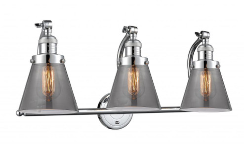 Cone - 3 Light - 28 inch - Polished Chrome - Adjustable Bath Vanity Light (3442|515-3W-PC-G63)