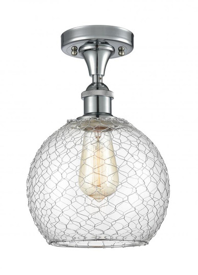 Farmhouse Chicken Wire 1 Light Semi-Flush Mount (3442|516-1C-PC-G122-8CSN)