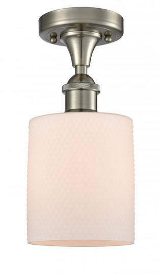 Cobbleskill - 1 Light - 5 inch - Brushed Satin Nickel - Semi-Flush Mount (3442|516-1C-SN-G111-LED)