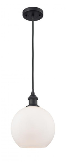 Athens - 1 Light - 8 inch - Matte Black - Cord hung - Mini Pendant (3442|516-1P-BK-G121-LED)