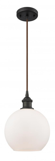 Athens - 1 Light - 8 inch - Oil Rubbed Bronze - Cord hung - Mini Pendant (3442|516-1P-OB-G121)