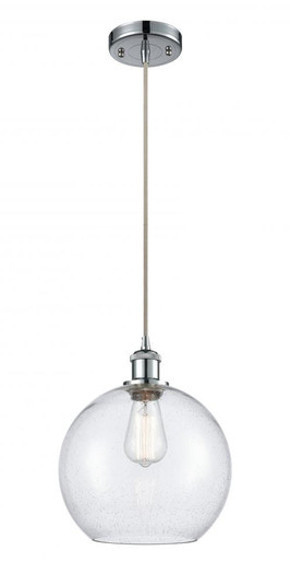 Athens - 1 Light - 10 inch - Polished Chrome - Cord hung - Mini Pendant (3442|516-1P-PC-G124-10-LED)