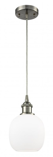 Belfast - 1 Light - 6 inch - Brushed Satin Nickel - Cord hung - Mini Pendant (3442|516-1P-SN-G101)