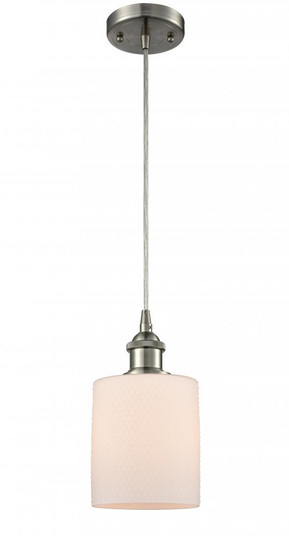 Cobbleskill - 1 Light - 5 inch - Brushed Satin Nickel - Cord hung - Mini Pendant (3442|516-1P-SN-G111-LED)