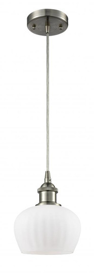 Fenton - 1 Light - 7 inch - Brushed Satin Nickel - Cord hung - Mini Pendant (3442|516-1P-SN-G91)