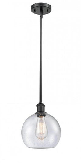 Athens - 1 Light - 8 inch - Matte Black - Mini Pendant (3442|516-1S-BK-G124)