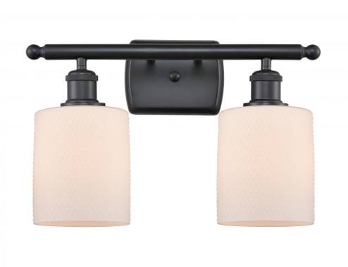 Cobbleskill - 2 Light - 15 inch - Matte Black - Bath Vanity Light (3442|516-2W-BK-G111)