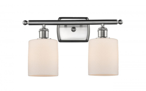 Cobbleskill - 2 Light - 15 inch - Brushed Satin Nickel - Bath Vanity Light (3442|516-2W-SN-G111-LED)