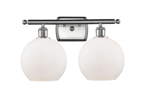 Athens - 2 Light - 18 inch - Brushed Satin Nickel - Bath Vanity Light (3442|516-2W-SN-G121-LED)