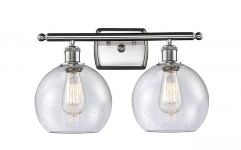 Athens - 2 Light - 18 inch - Brushed Satin Nickel - Bath Vanity Light (3442|516-2W-SN-G124)