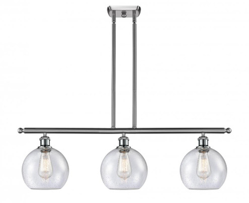 Athens - 3 Light - 36 inch - Brushed Satin Nickel - Stem hung - Island Light (3442|516-3I-SN-G124)