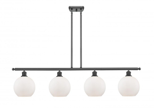 Athens - 4 Light - 48 inch - Matte Black - Stem hung - Island Light (3442|516-4I-BK-G121)
