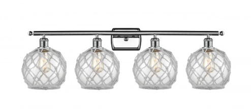 Farmhouse Rope - 4 Light - 38 inch - Polished Chrome - Bath Vanity Light (3442|516-4W-PC-G122-8RW-LED)