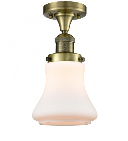 Bellmont - 1 Light - 6 inch - Antique Brass - Semi-Flush Mount (3442|517-1CH-AB-G191-LED)