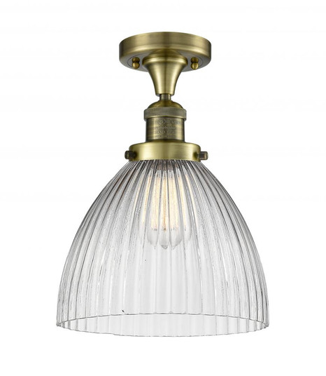 Seneca Falls - 1 Light - 10 inch - Antique Brass - Semi-Flush Mount (3442|517-1CH-AB-G222-LED)