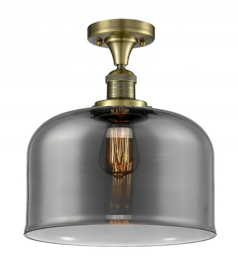 Bell - 1 Light - 12 inch - Antique Brass - Semi-Flush Mount (3442|517-1CH-AB-G73-L-LED)
