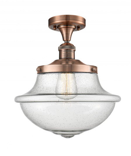 Oxford - 1 Light - 12 inch - Antique Copper - Semi-Flush Mount (3442|517-1CH-AC-G544)