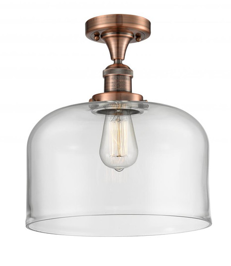 Bell - 1 Light - 12 inch - Antique Copper - Semi-Flush Mount (3442|517-1CH-AC-G72-L-LED)