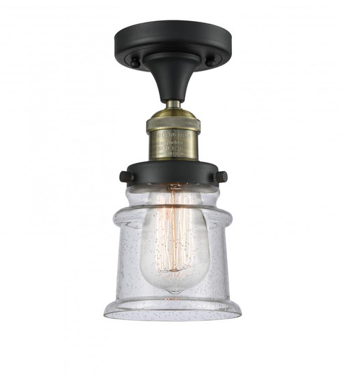 Canton - 1 Light - 6 inch - Black Antique Brass - Semi-Flush Mount (3442|517-1CH-BAB-G184S-LED)